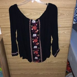 Long sleeve peasant blouse